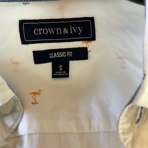 Crown and Ivy Flamingo Long Sleeve Button Down - Picture 5 of 6